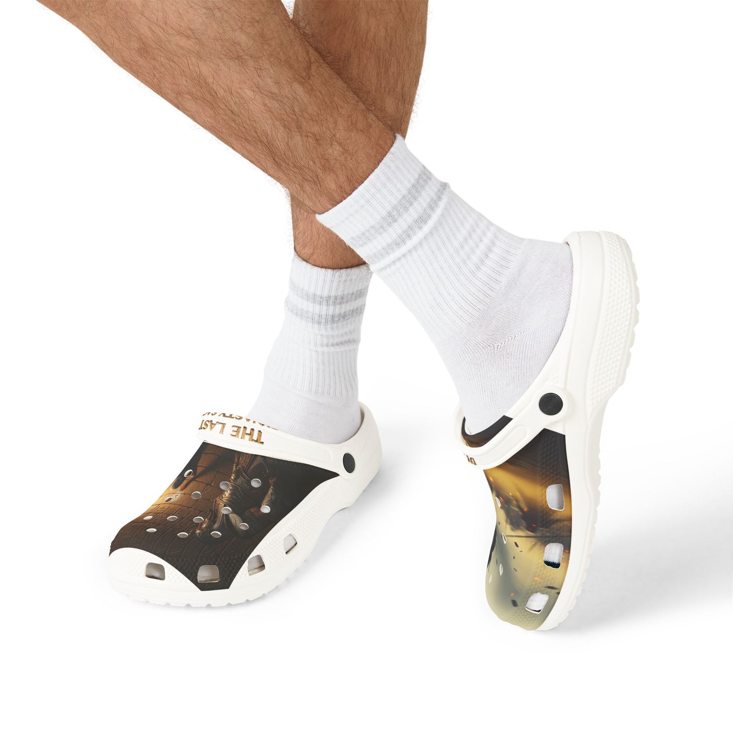 Printed EVA Foam Clogs — Warm Fireplace Photo All-Over Print