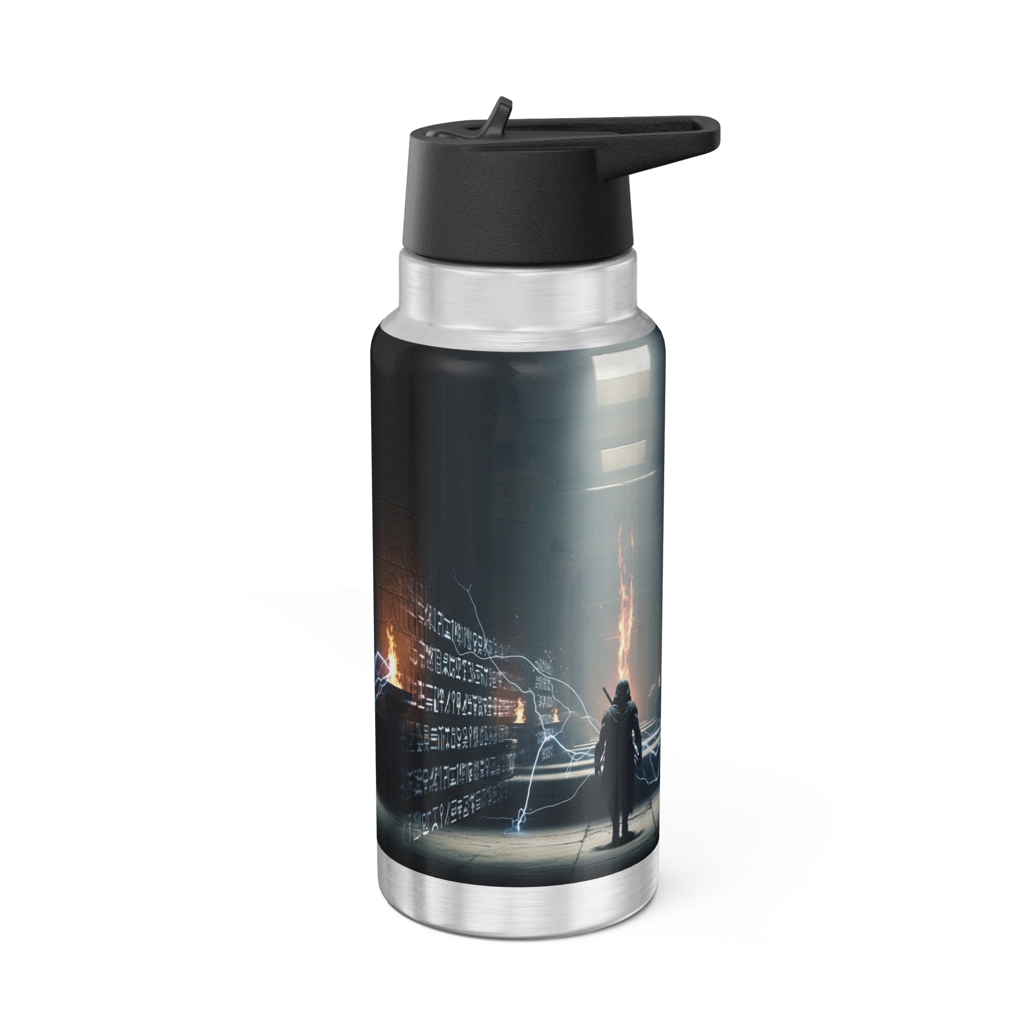32oz Insulated Gator Tumbler — Lightning Mage Nightscape Design