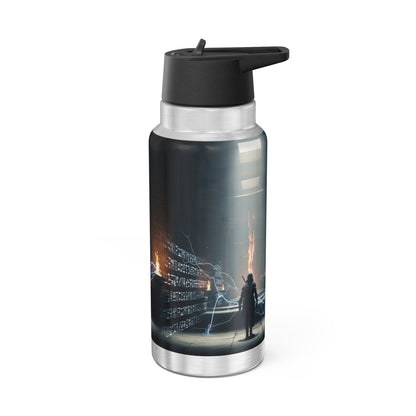 32oz Insulated Gator Tumbler — Lightning Mage Nightscape Design