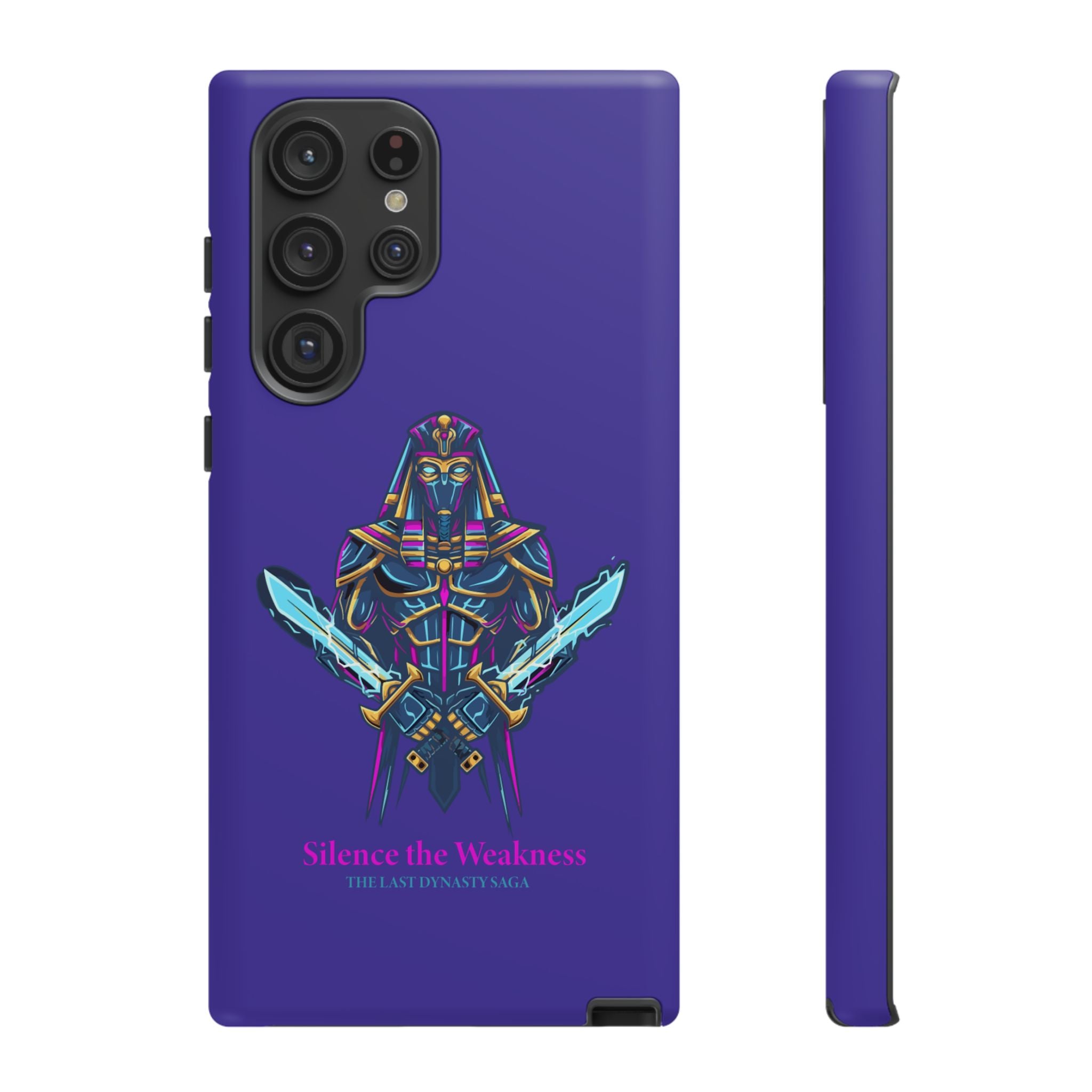 Phone Case — Neon Pharaoh Dual Swords "Silence the Weakness"