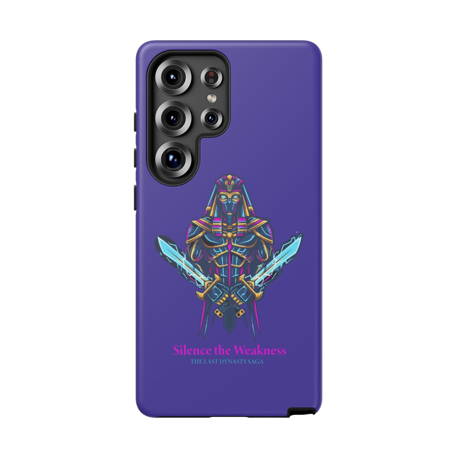Phone Case — Neon Pharaoh Dual Swords "Silence the Weakness"