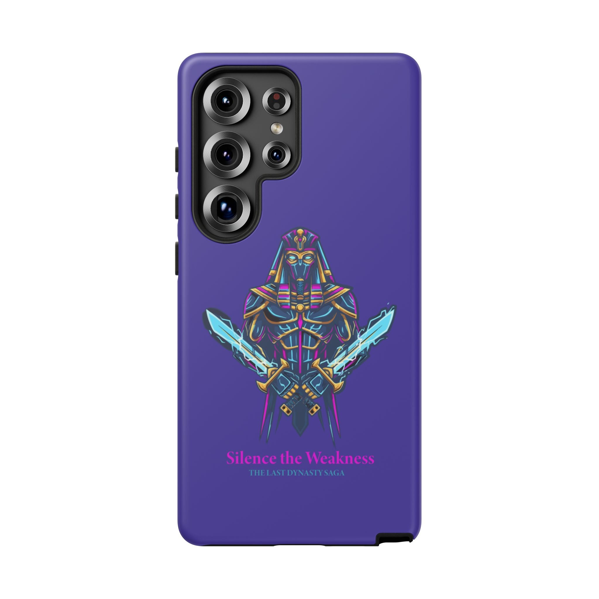 Phone Case — Neon Pharaoh Dual Swords "Silence the Weakness"