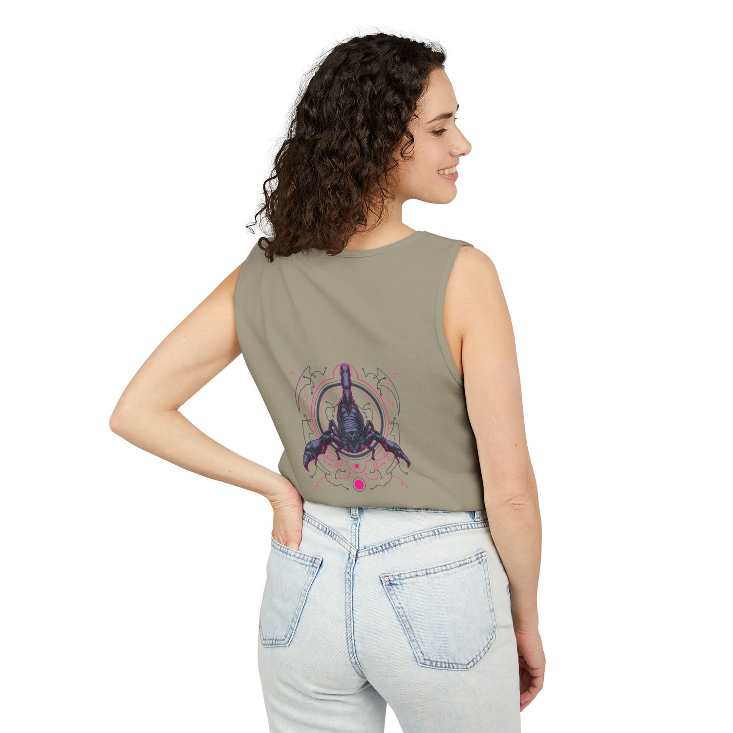 Scorpion Graphic Tank Top — Dark Cosmic Scorpion Art