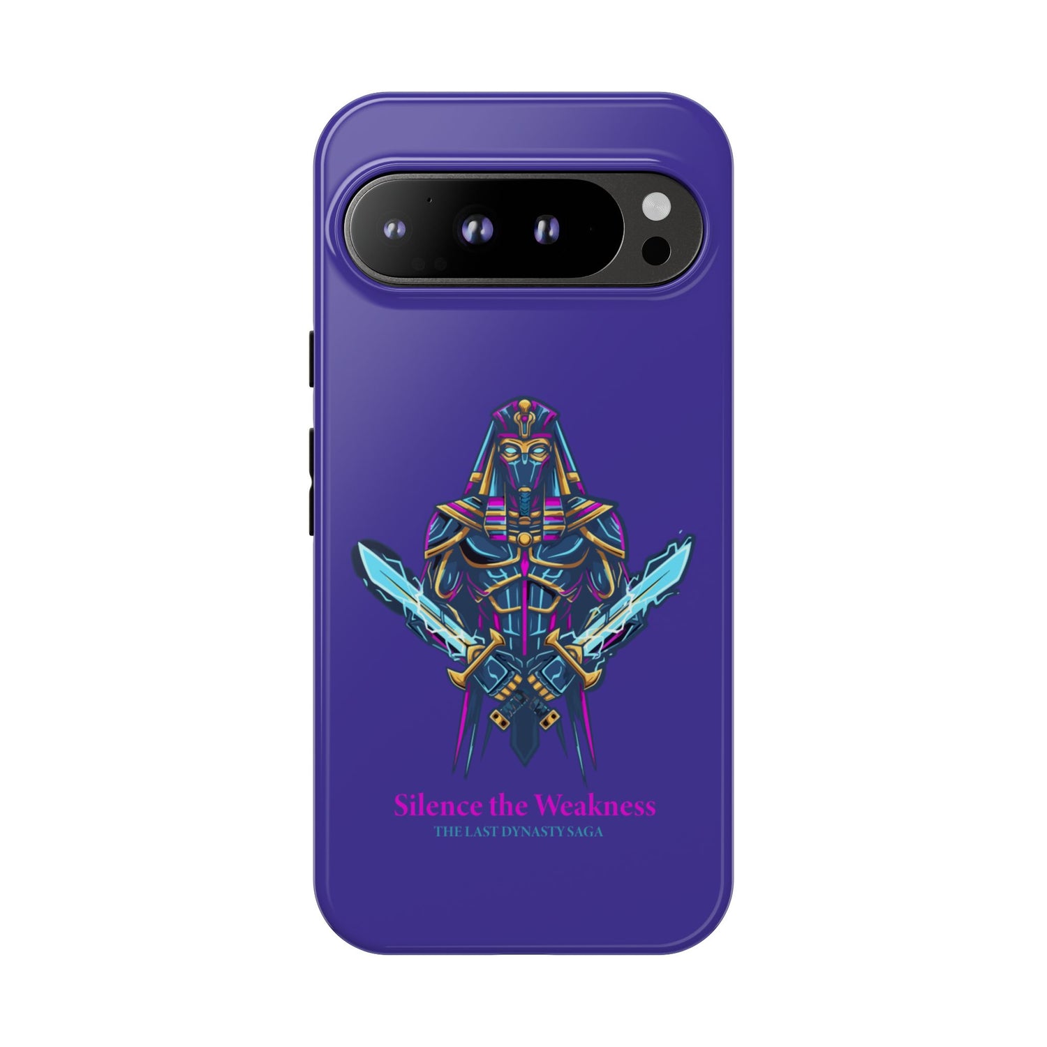Phone Case — Neon Pharaoh Dual Swords "Silence the Weakness"