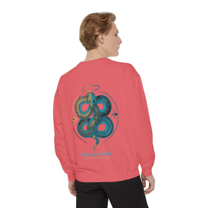 Snake Emblem Sweatshirt — "Reborn to Rule" Graphic Crewneck