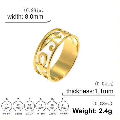 The Udjat Signet Eye of Horus Protection Ring