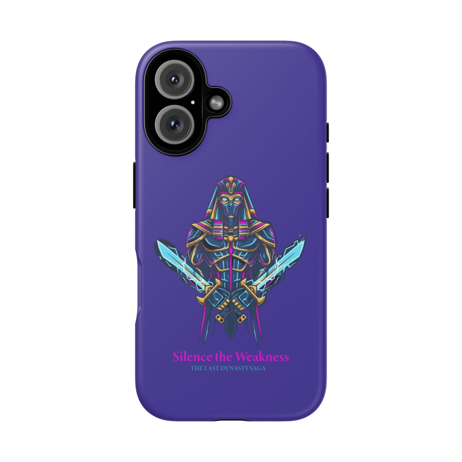 Phone Case — Neon Pharaoh Dual Swords "Silence the Weakness"