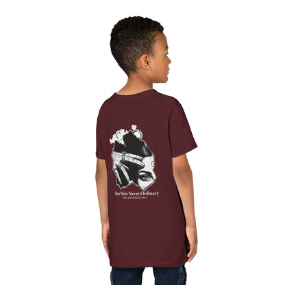Youth Graphic Tee — THE SAGA Compass &amp; Abstract Hero&