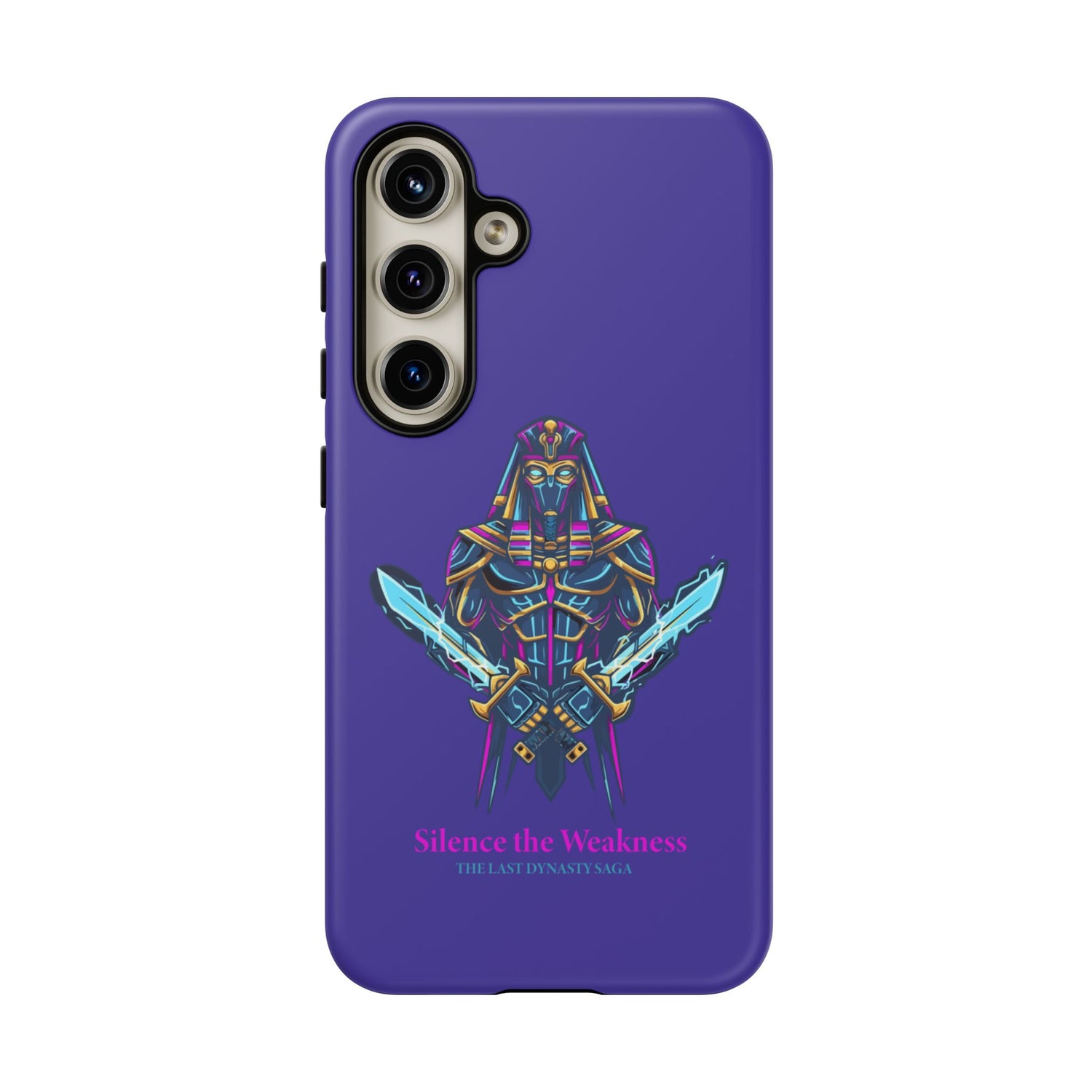 Phone Case — Neon Pharaoh Dual Swords "Silence the Weakness"