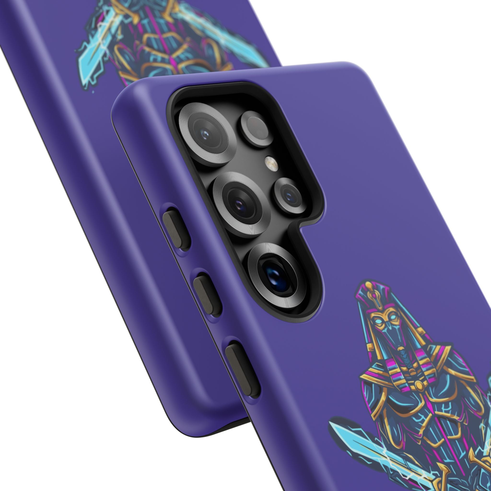 Phone Case — Neon Pharaoh Dual Swords "Silence the Weakness"