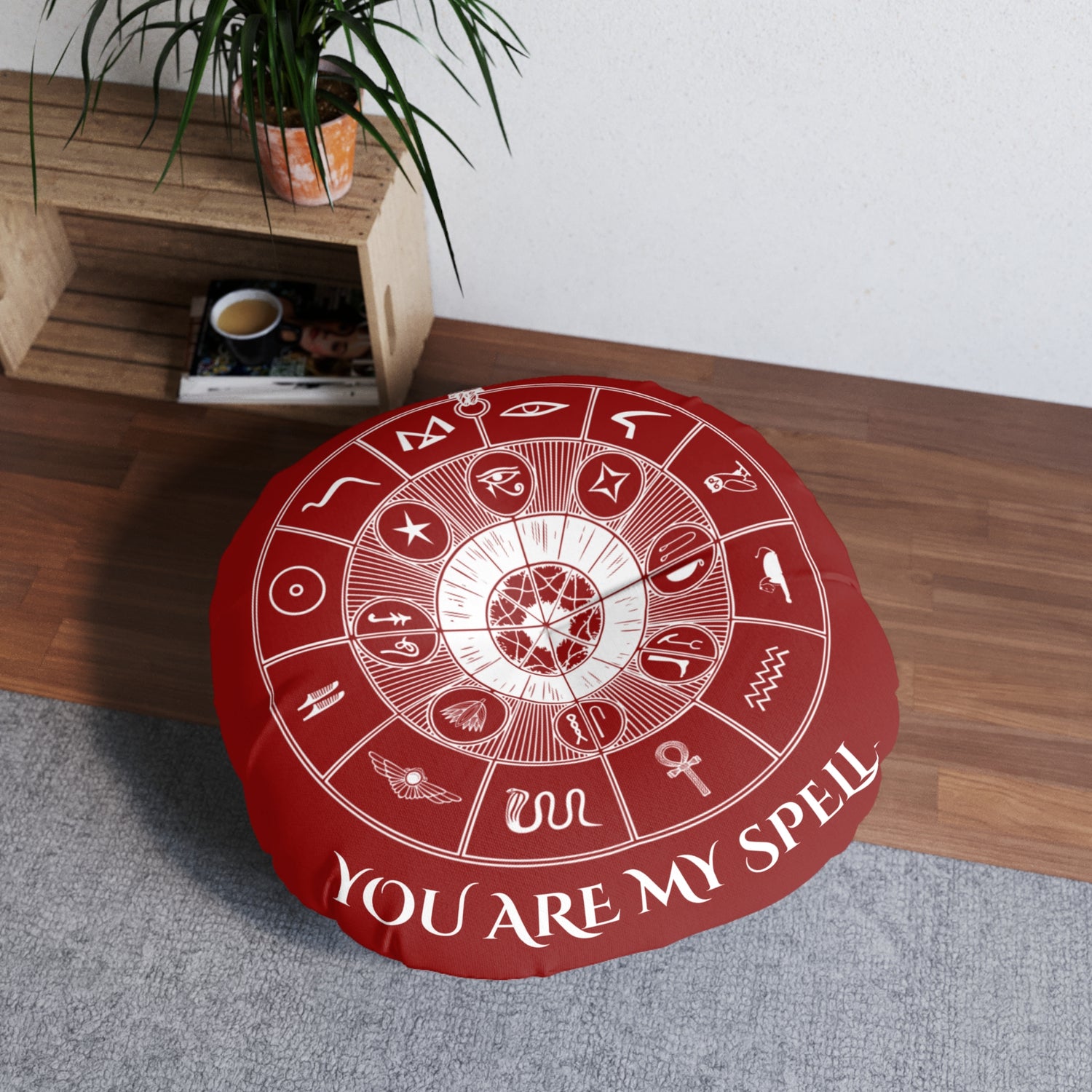 Round Tufted Floor Pillow — &