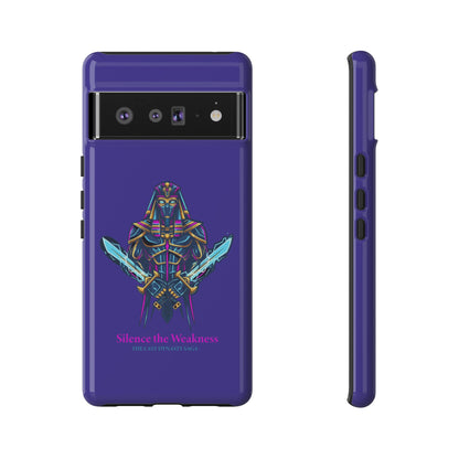 Phone Case — Neon Pharaoh Dual Swords "Silence the Weakness"