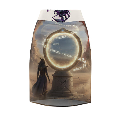 Mystic Portal Pencil Skirt — Fantasy Magic Circle Skirt with &