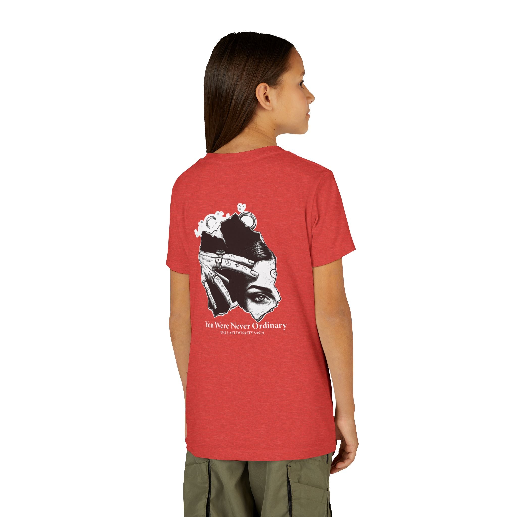 Youth Graphic Tee — THE SAGA Compass &amp; Abstract Hero&