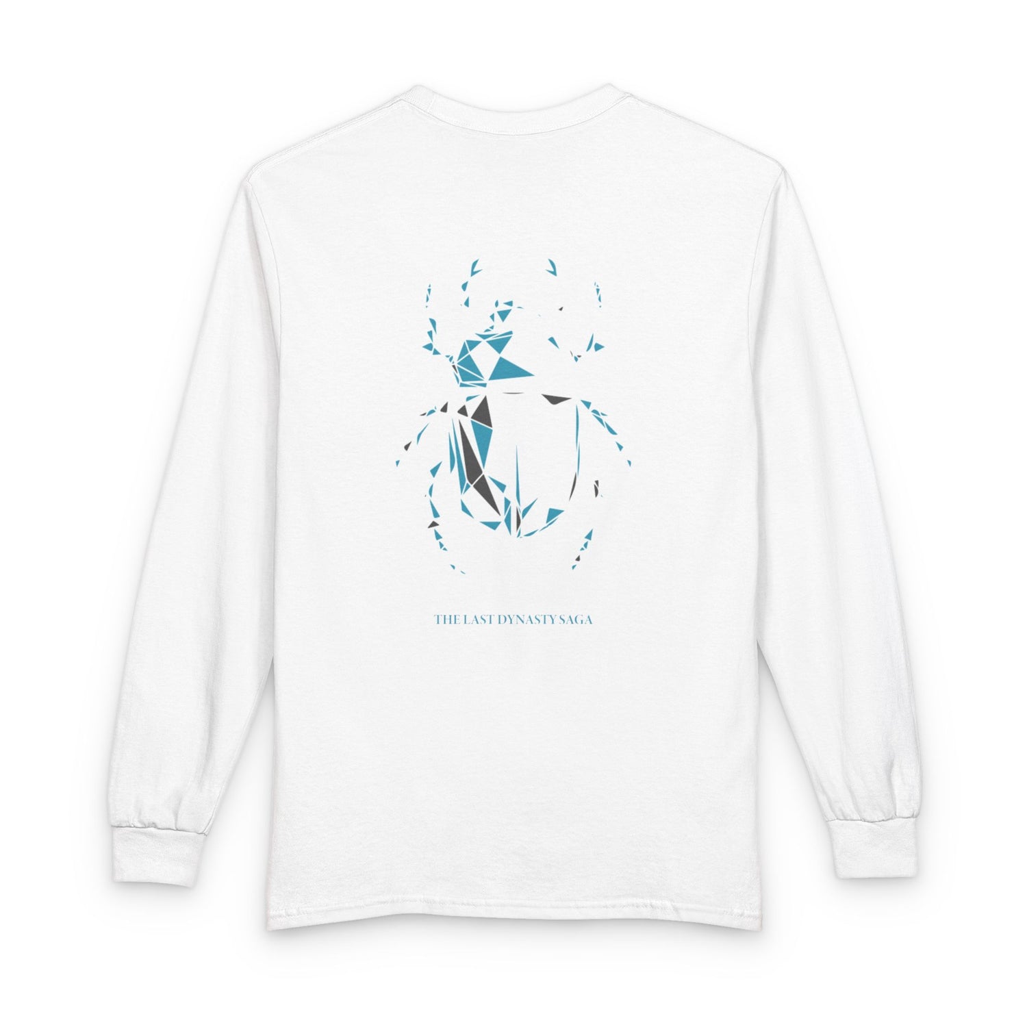 Strength Is Your Nature Long Sleeve Tee — Geometric Serpent Sword and Scarab Design