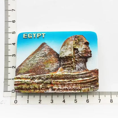 Egyptian Pharaoh &amp; Anubis Fridge Magnet Resin Souvenir Decorative Accent