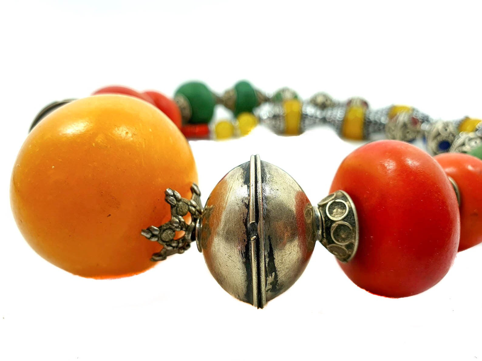 Tribal Heritage Statement Necklace Inspired by Traditional North African Craft