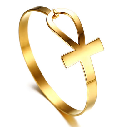 Ankh Jewelry Set Pendant &amp; Cuff – 316L Stainless Steel