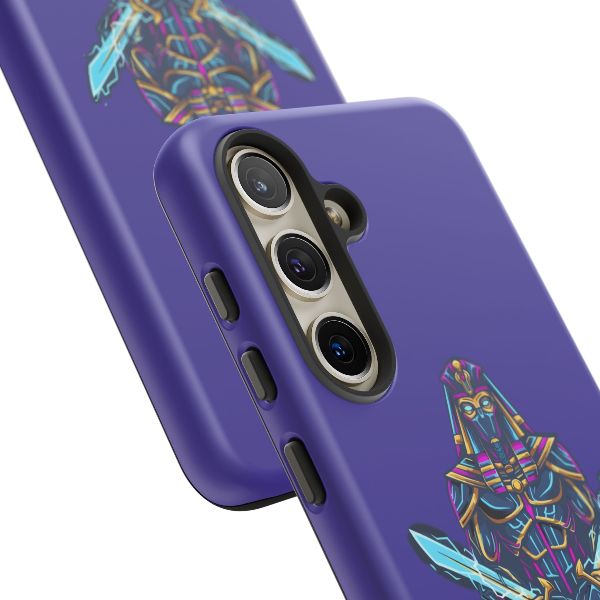 Phone Case — Neon Pharaoh Dual Swords "Silence the Weakness"
