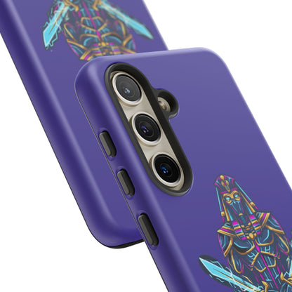 Phone Case — Neon Pharaoh Dual Swords "Silence the Weakness"
