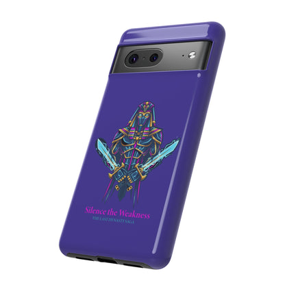 Phone Case — Neon Pharaoh Dual Swords "Silence the Weakness"