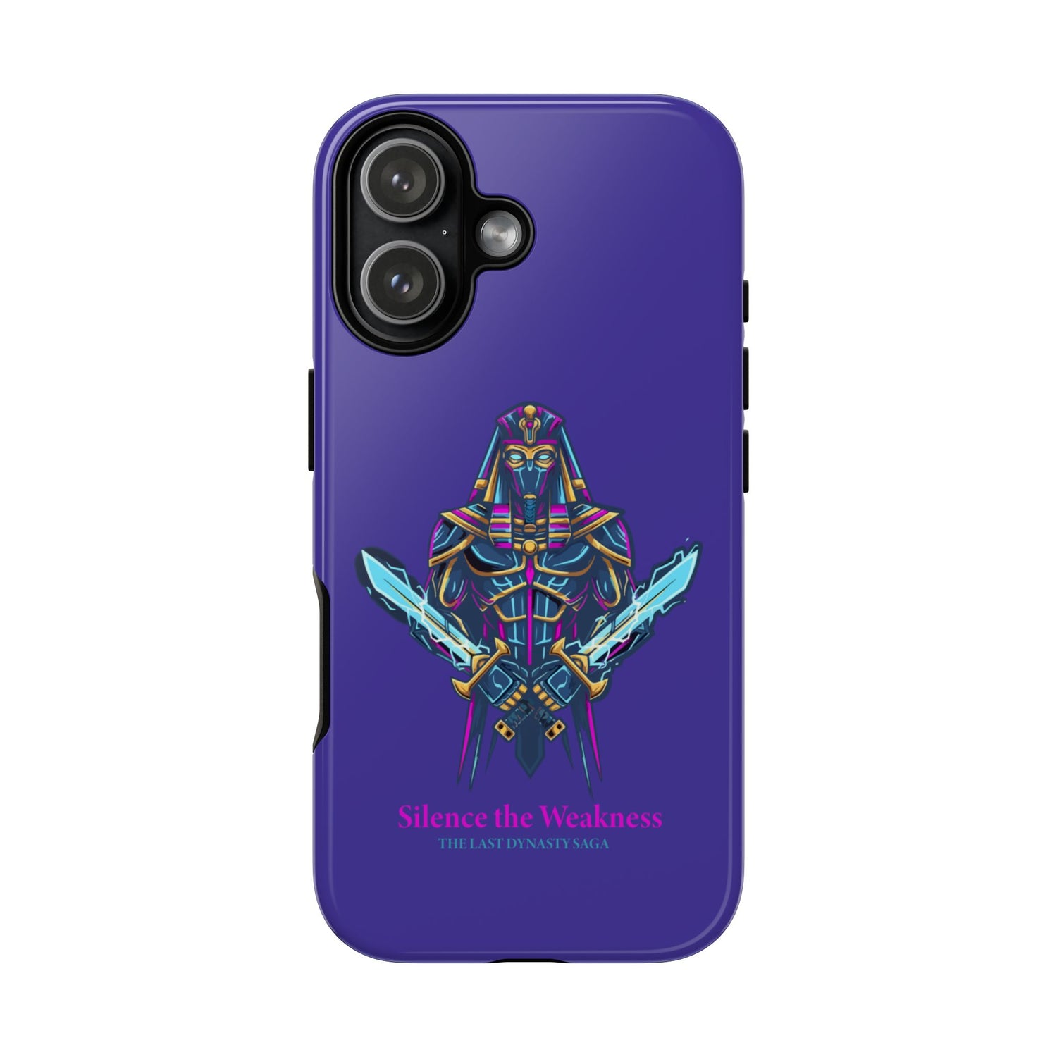 Phone Case — Neon Pharaoh Dual Swords "Silence the Weakness"
