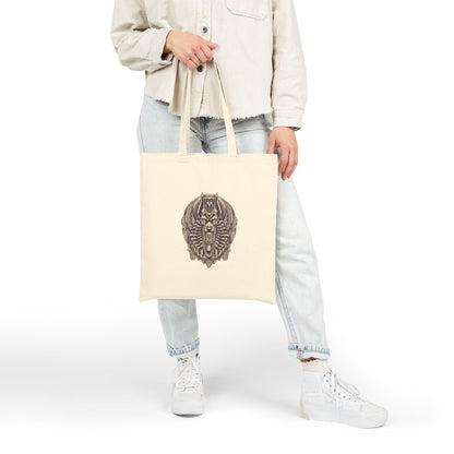 Canvas Tote Bag — Geometric Musical Horse &amp; Intricate Mandala Horse Art