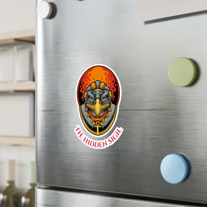 Egyptian Falcon Emblem Sticker — "The Hidden Sigil" Kiss-Cut Vinyl Decal