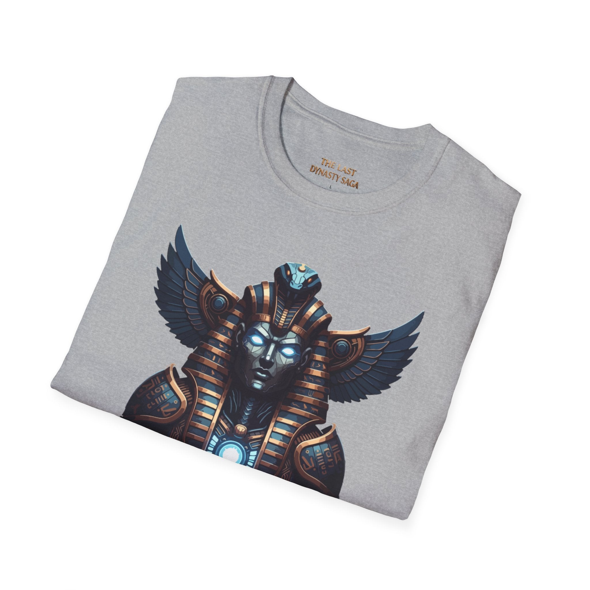 Egyptian Pharaoh Chest &amp; Serpent Back T-Shirt — "This Is Your Awakening / Endless Power"