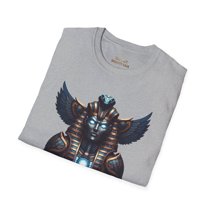 Egyptian Pharaoh Chest &amp; Serpent Back T-Shirt — "This Is Your Awakening / Endless Power"
