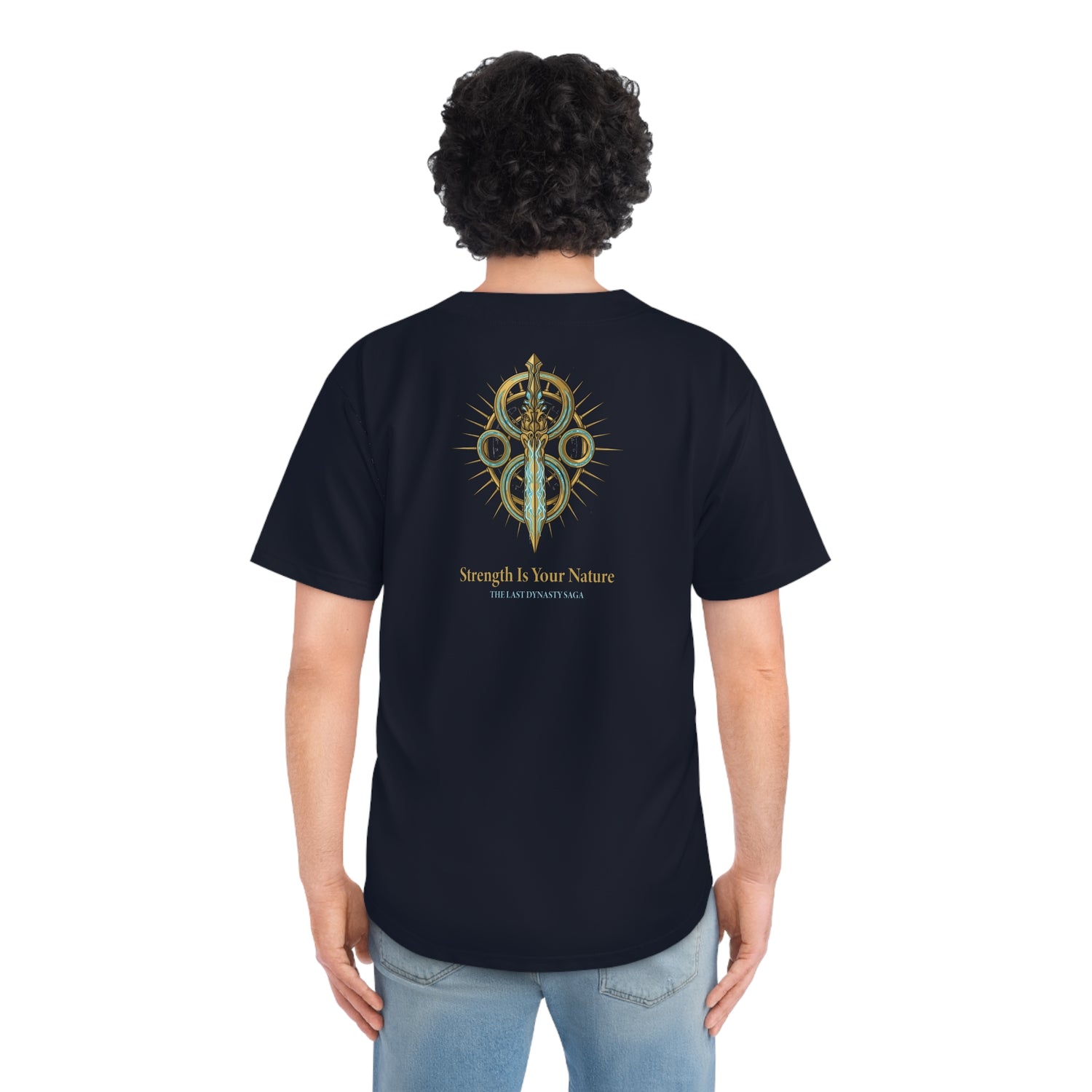 Egyptian Pharaoh Baseball Jersey – Ancient Hieroglyphic Ankh Design