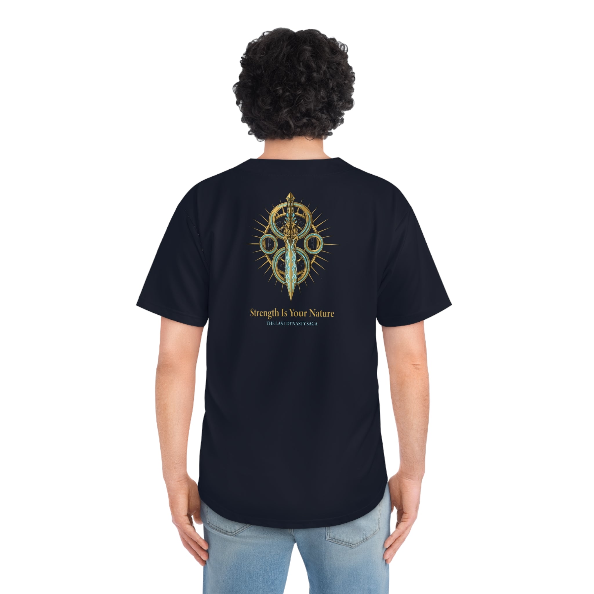 Egyptian Pharaoh Baseball Jersey – Ancient Hieroglyphic Ankh Design