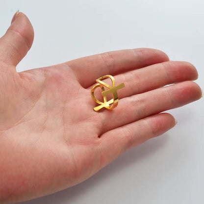 The Wrapped Ankh Open Band Symbol Ring