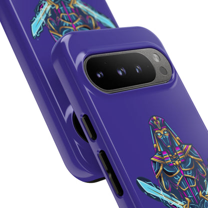 Phone Case — Neon Pharaoh Dual Swords "Silence the Weakness"