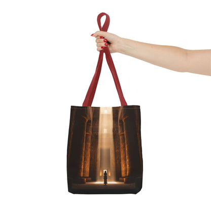 Mystic Temple Tote Bag — Ancient Light &amp; Symbolic Wheel AOP Tote