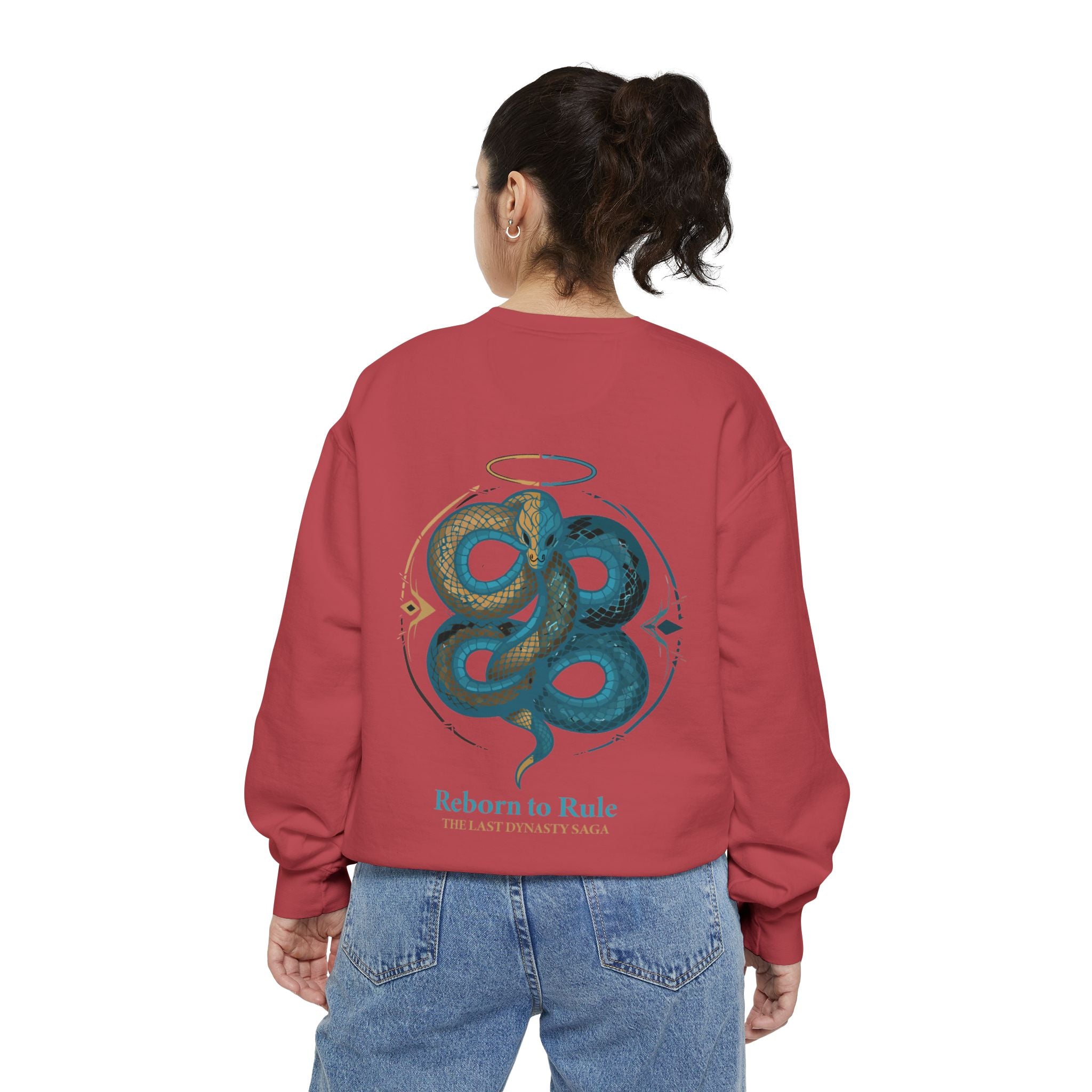 Snake Emblem Sweatshirt — "Reborn to Rule" Graphic Crewneck
