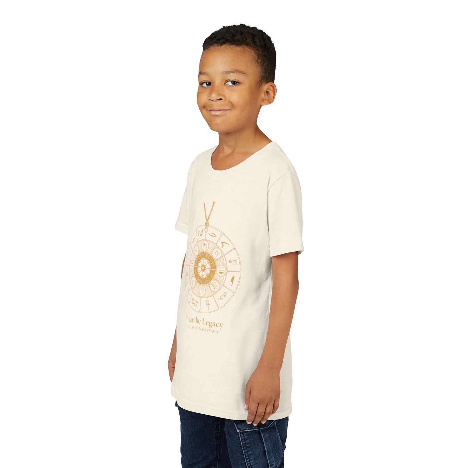 Youth Graphic Tee — THE SAGA Compass &amp; Abstract Hero&