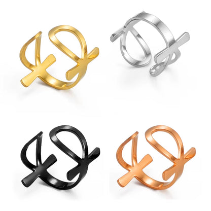 The Wrapped Ankh Open Band Symbol Ring