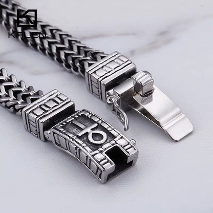 Ankh Mesh Bracelet 8mm Stainless Steel Chain | Symbol of Life