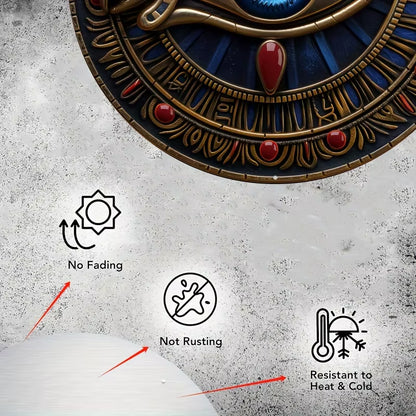 Eye of Horus Metal Wall Art UV-Printed Aluminum Sign – 3D Visual Effect