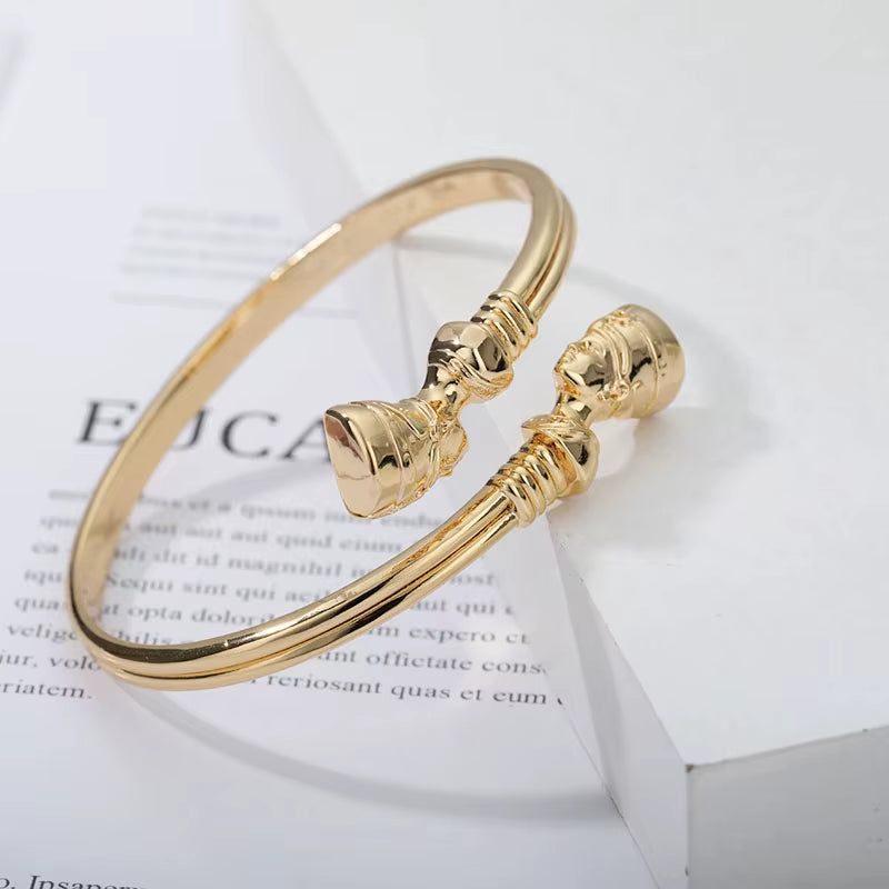 Nefertiti Cuff Bracelet Stainless Steel – Pharaoh’s Muse