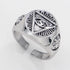 Pyramid Eye Signet Ring Adjustable Stainless Steel Symbol Band