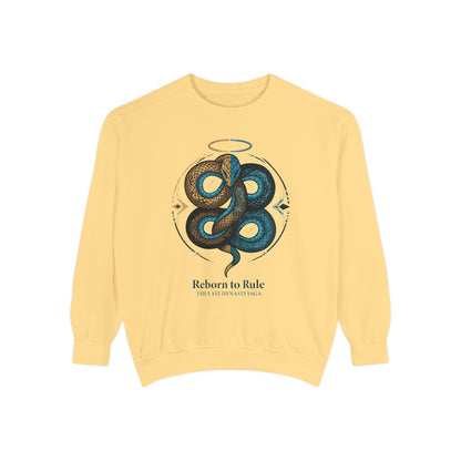 Snake Emblem Sweatshirt — "Reborn to Rule" Graphic Crewneck