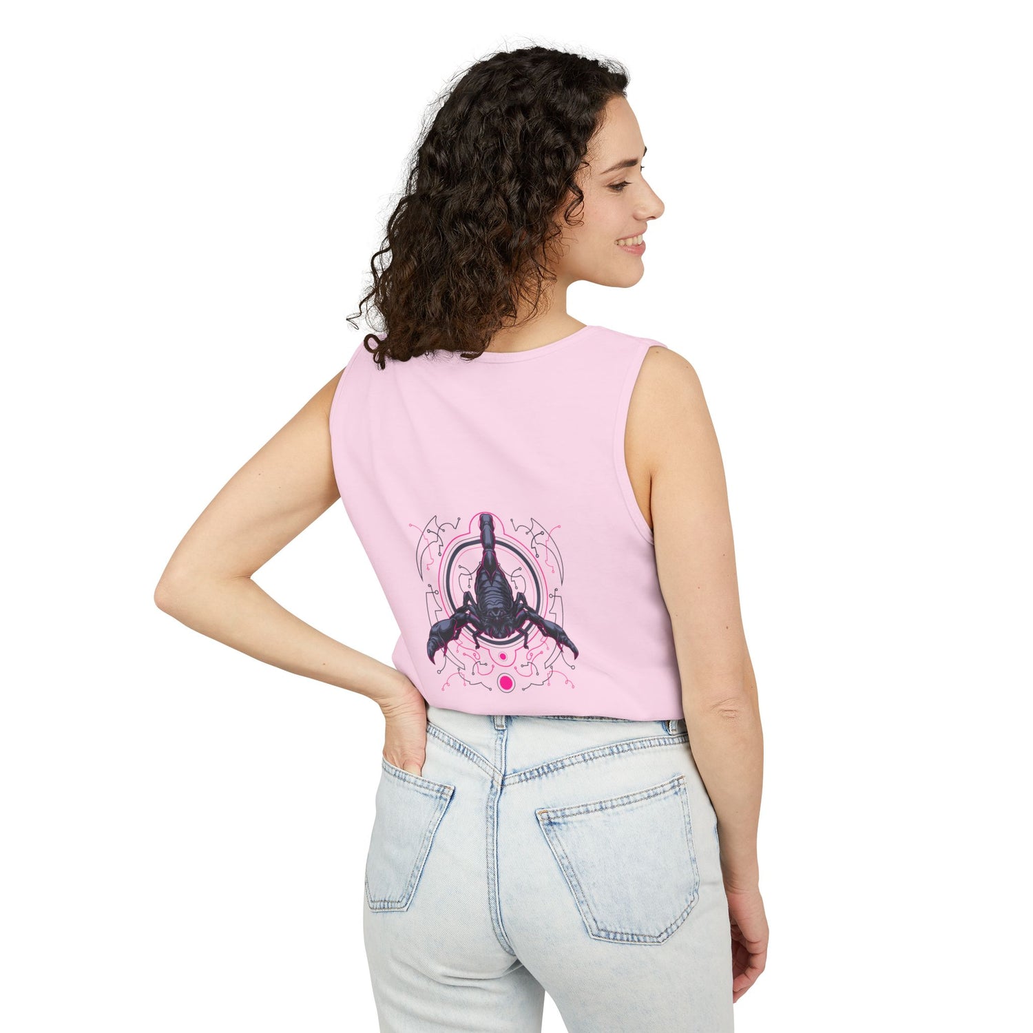 Scorpion Graphic Tank Top — Dark Cosmic Scorpion Art