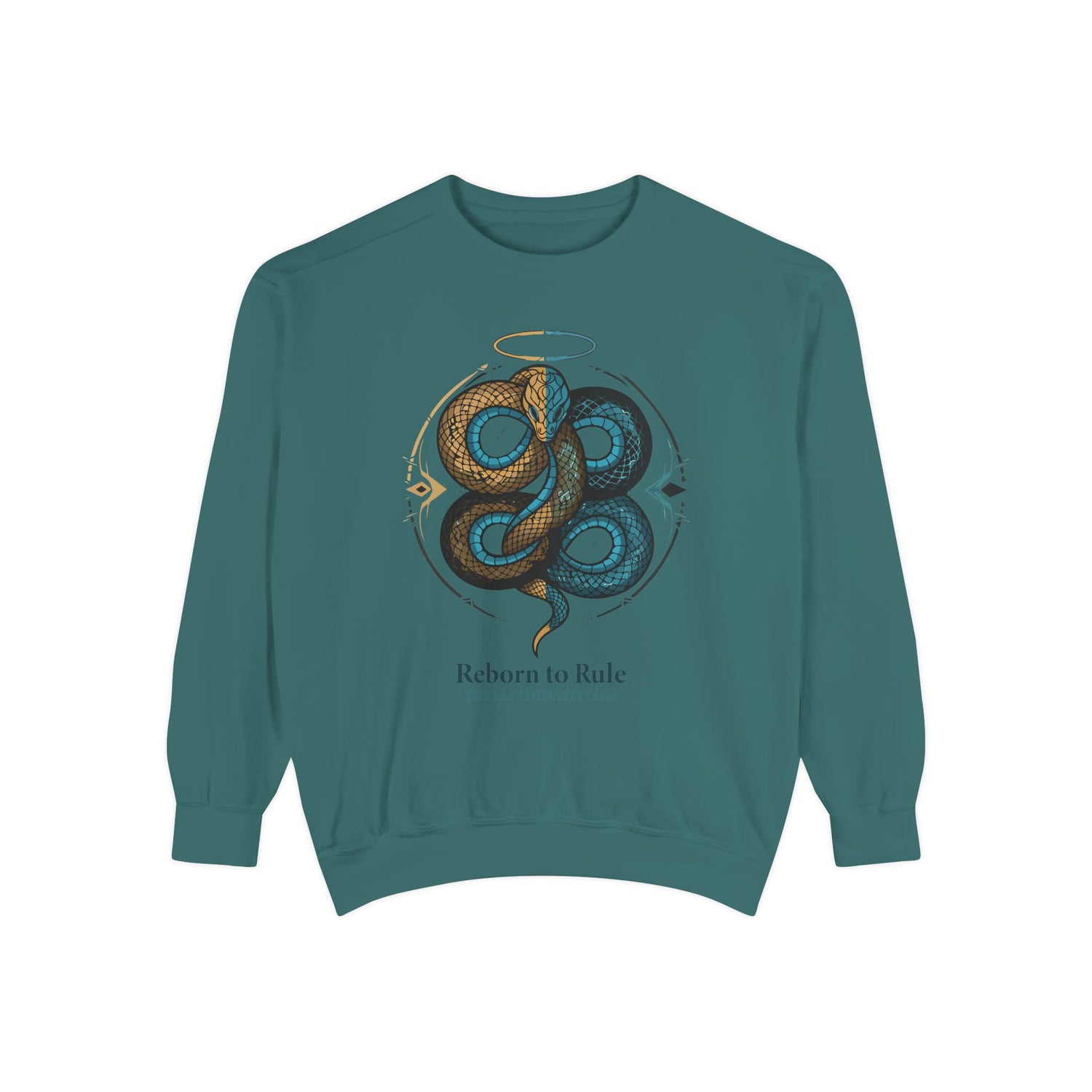 Snake Emblem Sweatshirt — "Reborn to Rule" Graphic Crewneck