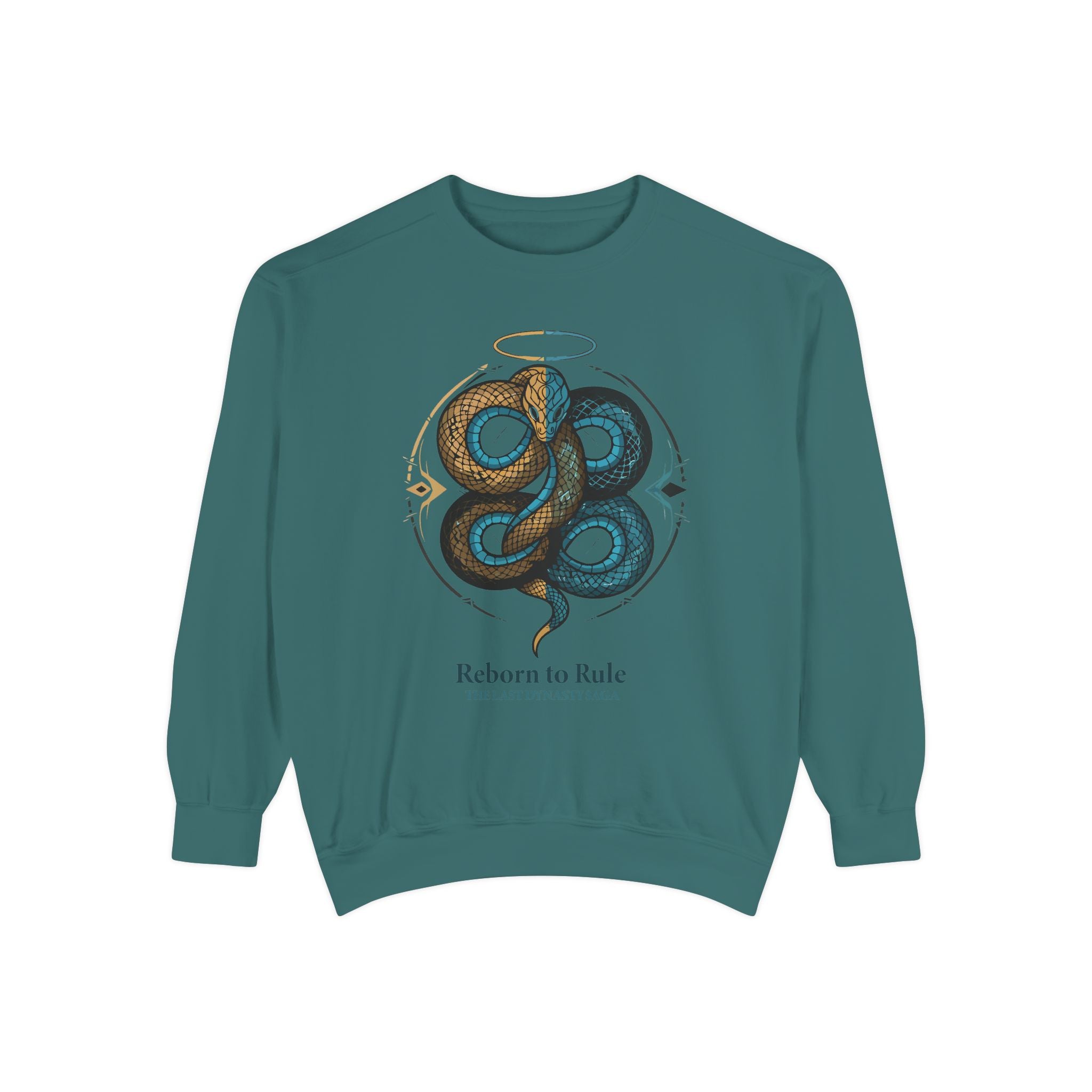 Snake Emblem Sweatshirt — "Reborn to Rule" Graphic Crewneck