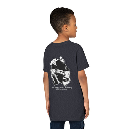 Youth Graphic Tee — THE SAGA Compass &amp; Abstract Hero&