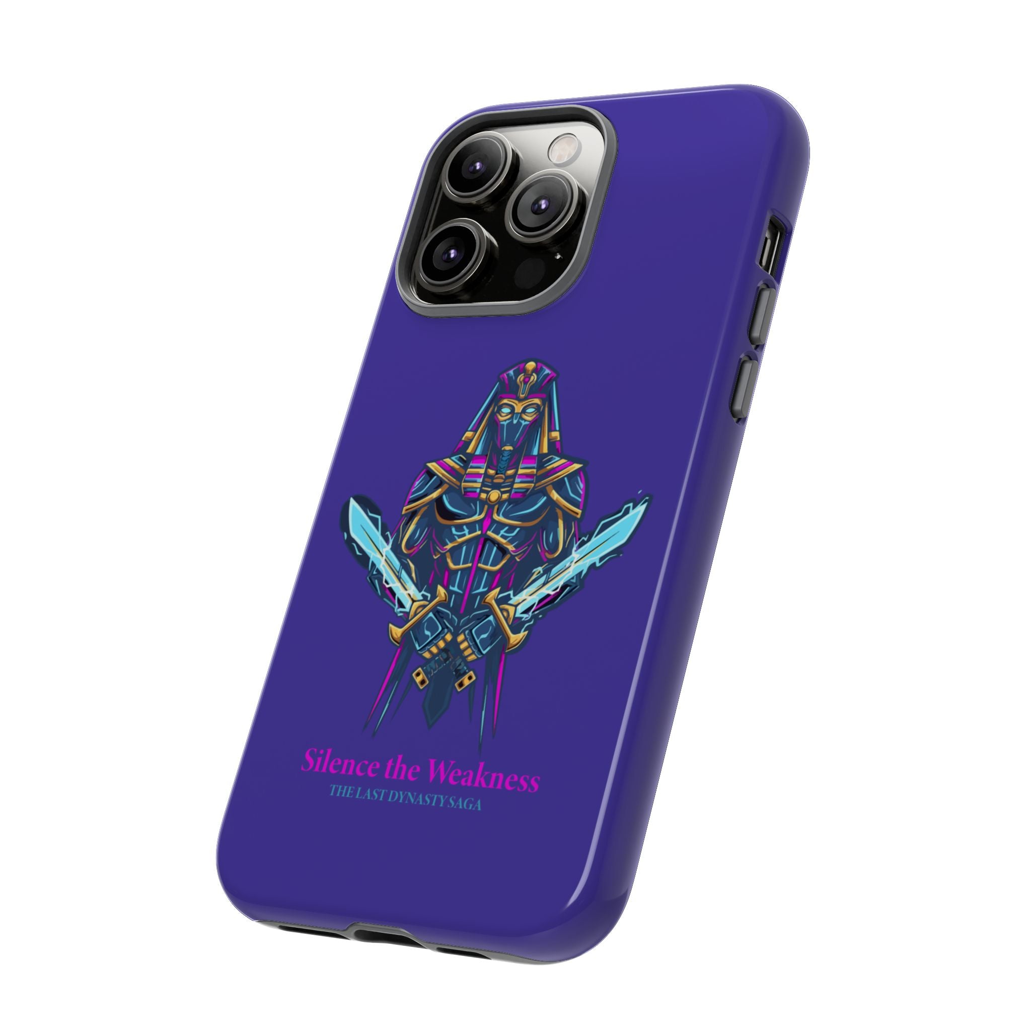 Phone Case — Neon Pharaoh Dual Swords "Silence the Weakness"
