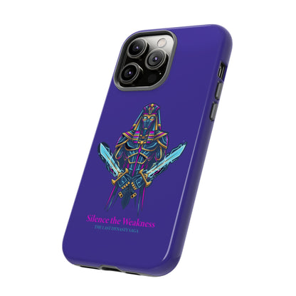 Phone Case — Neon Pharaoh Dual Swords "Silence the Weakness"