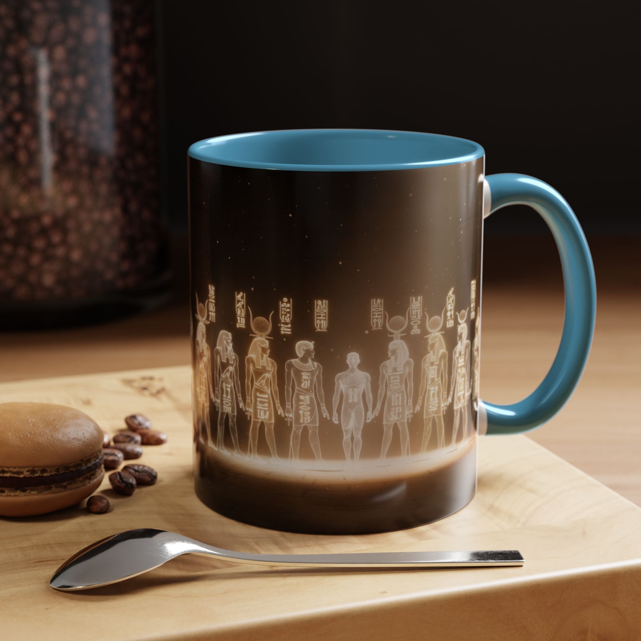 Egyptian Gods Lineup Coffee Mug — Ancient Deities Accent Mug (11/15oz)